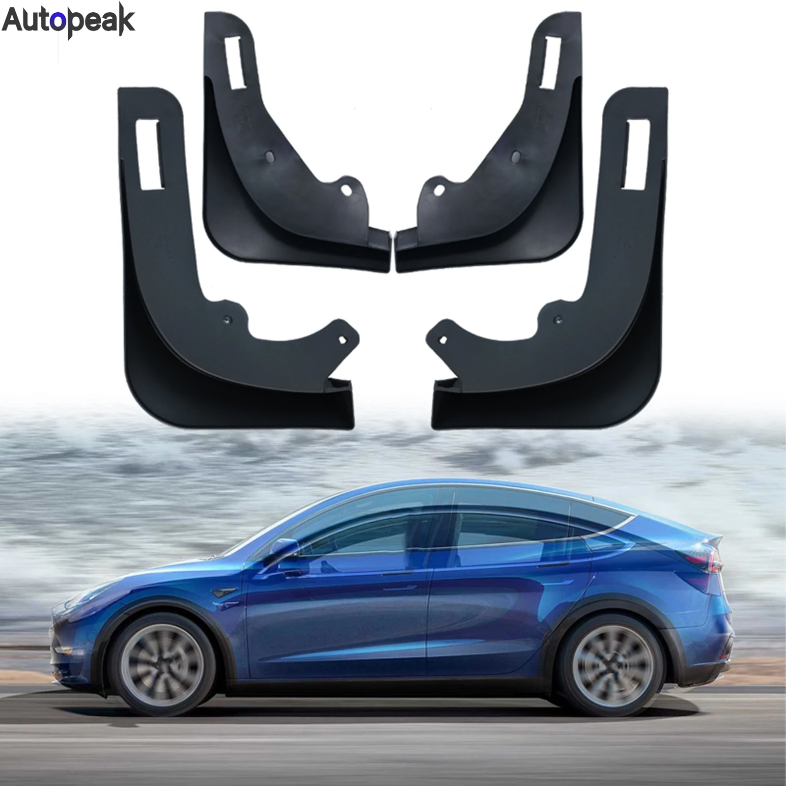 4 шт., брызговики для Tesla Model Y 2020-2024 2021 2022 2023