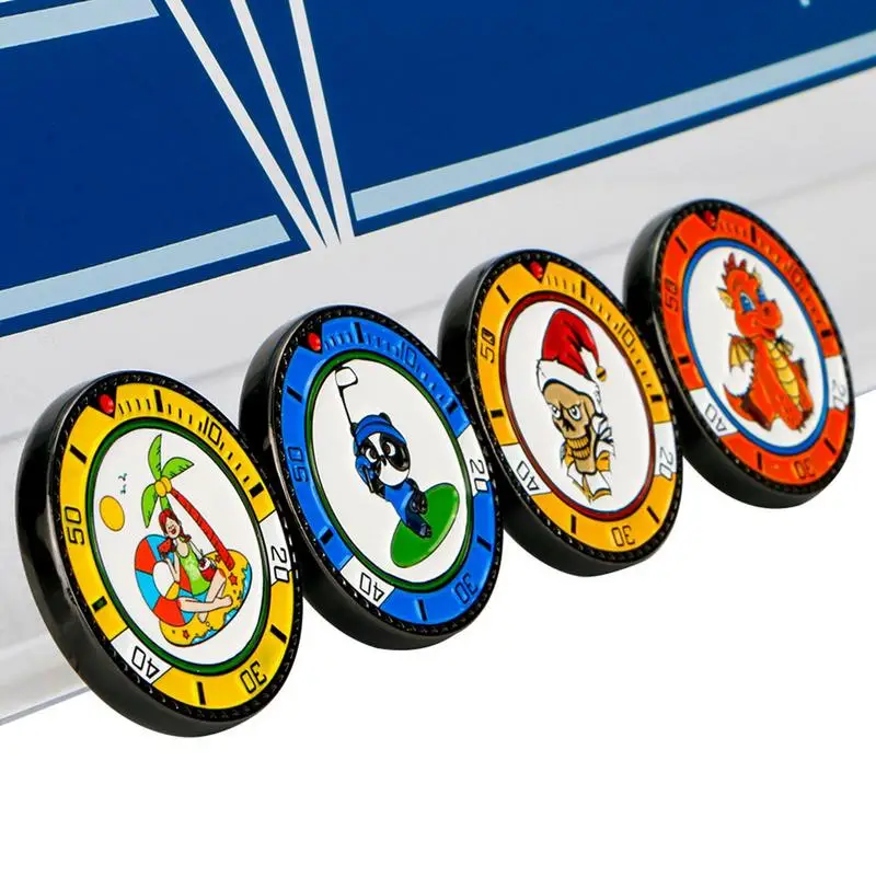 Golf Ball Marker Hat Clip Level Precision Zinc Alloy Hat Clip Ball Marker Scale Display Multifunctional Putting Training