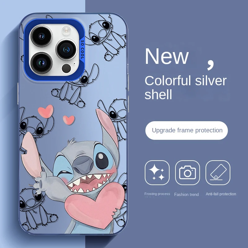 Anime Stitch Cute Love For iPhone Apple 15 14 13 12 11 XS XR