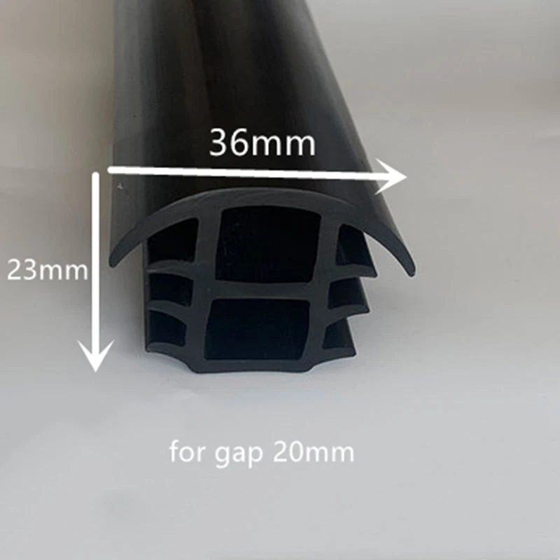 EPDM Gummi T Streifen für Solar Photovoltaik Halterung Metall Kabel Graben  Abdeckung Monokristalline Panel Abdichtung 36x23mm Schwarz