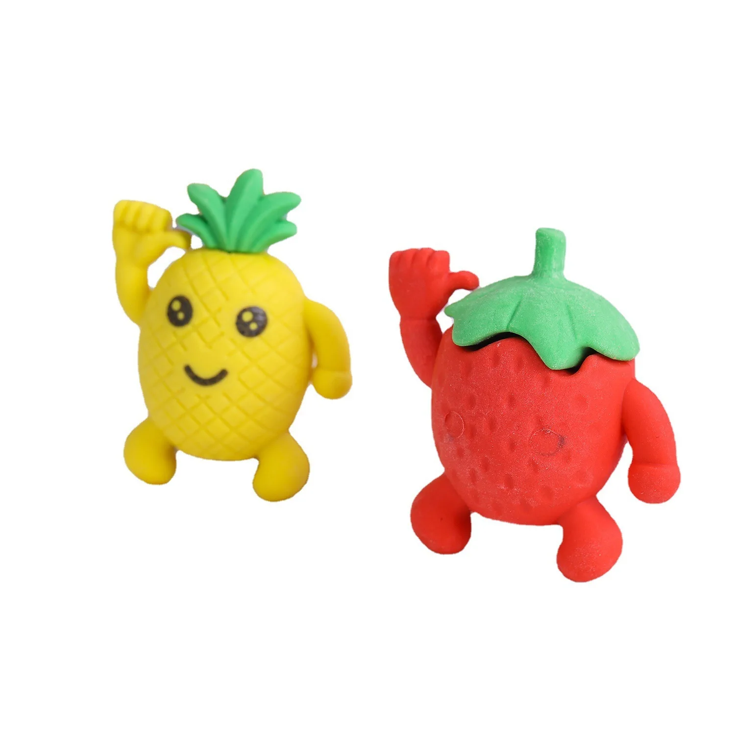 Cartoon Kawaii Fruit Rubber Eraser 4 Piece