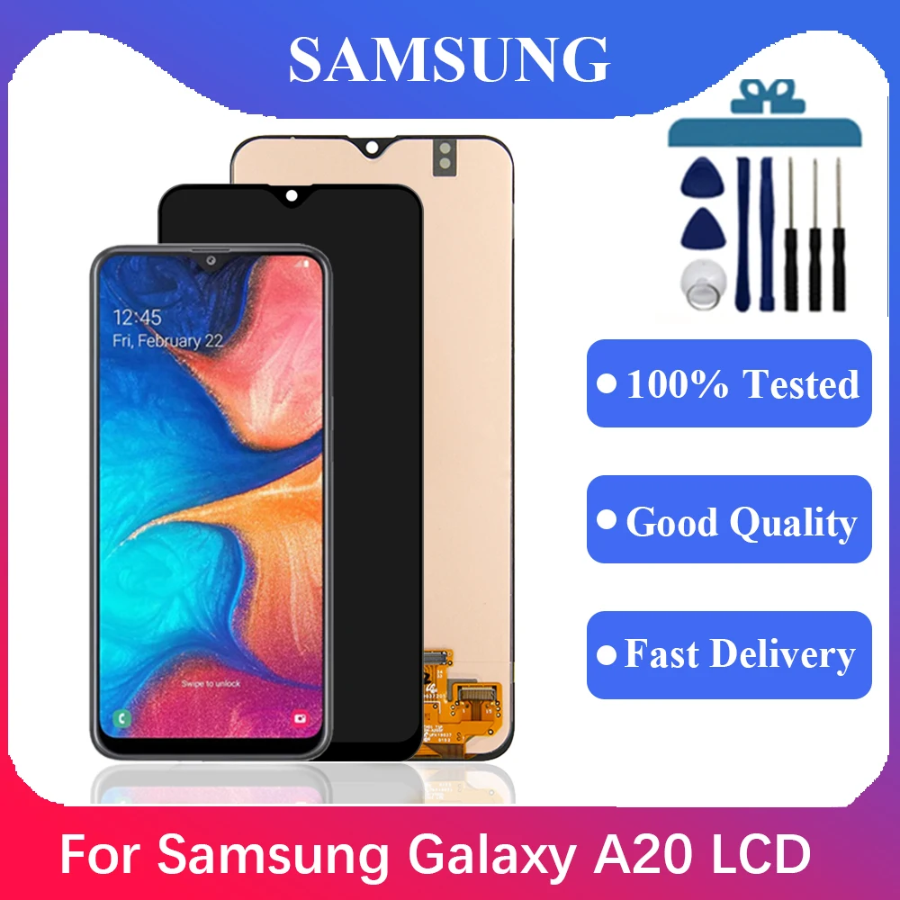 

6.4 inch incell LCD For Samsung Galaxy A20 SM-A205F lcd display Touch screen Digitizer Assembly For Samsung Galaxy A20 LCD