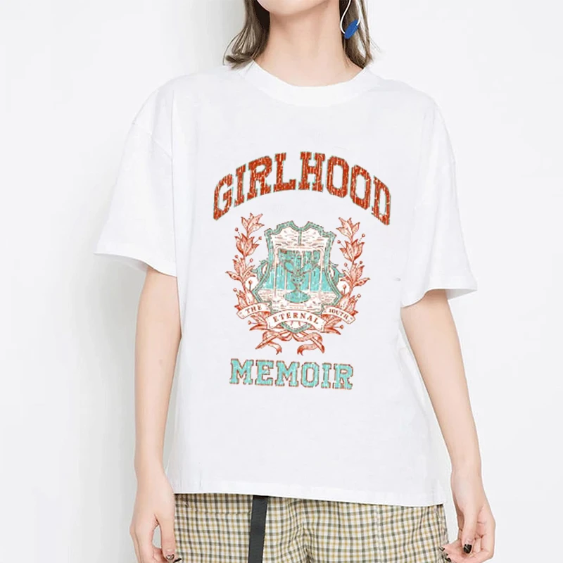 

Girl Hood Summer Casual Tee California Women's Retro Style Vacation Beach Shirt short sleeve Women t-shirt