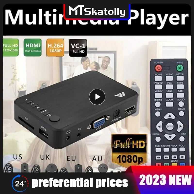 

Ultra Media Player For Car TV SD MMC RMVB MP3 USB External HDD U Disk MultiMedia Media Player Box With VGA SD MKV H.265