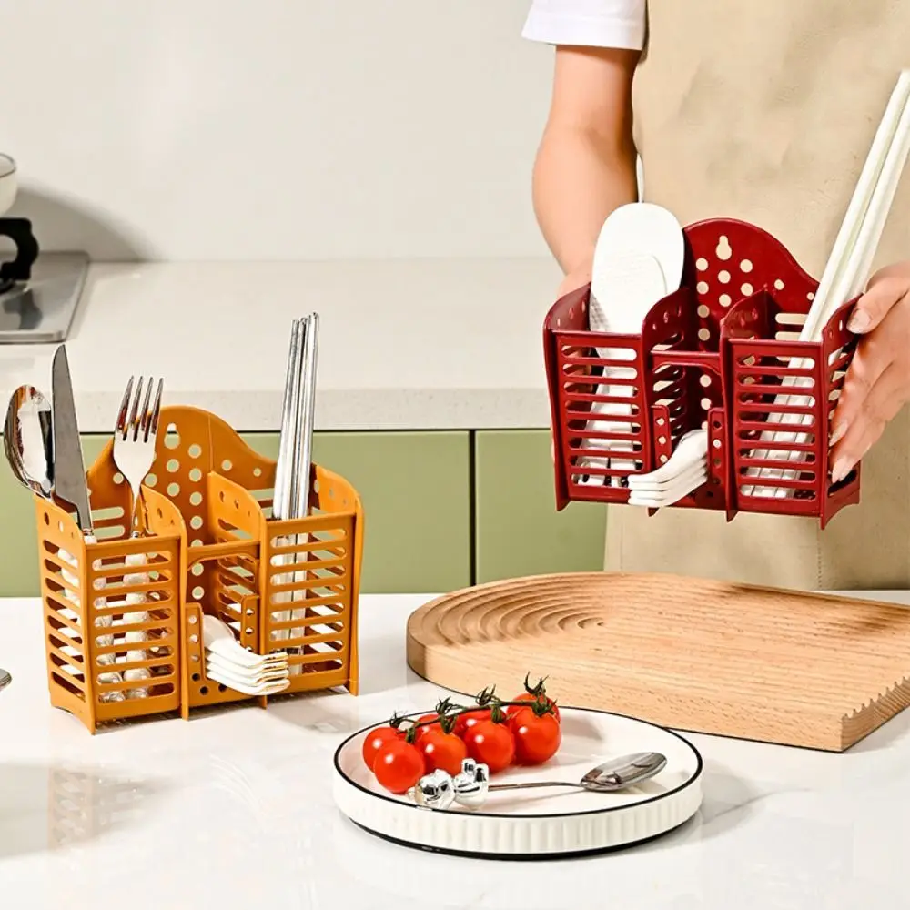 

Household Hollow Chopsticks Cage Plastic Wall Mounted Chopstick Barrel Chopsticks Drain Rack For Chopsticks Spoon Fork