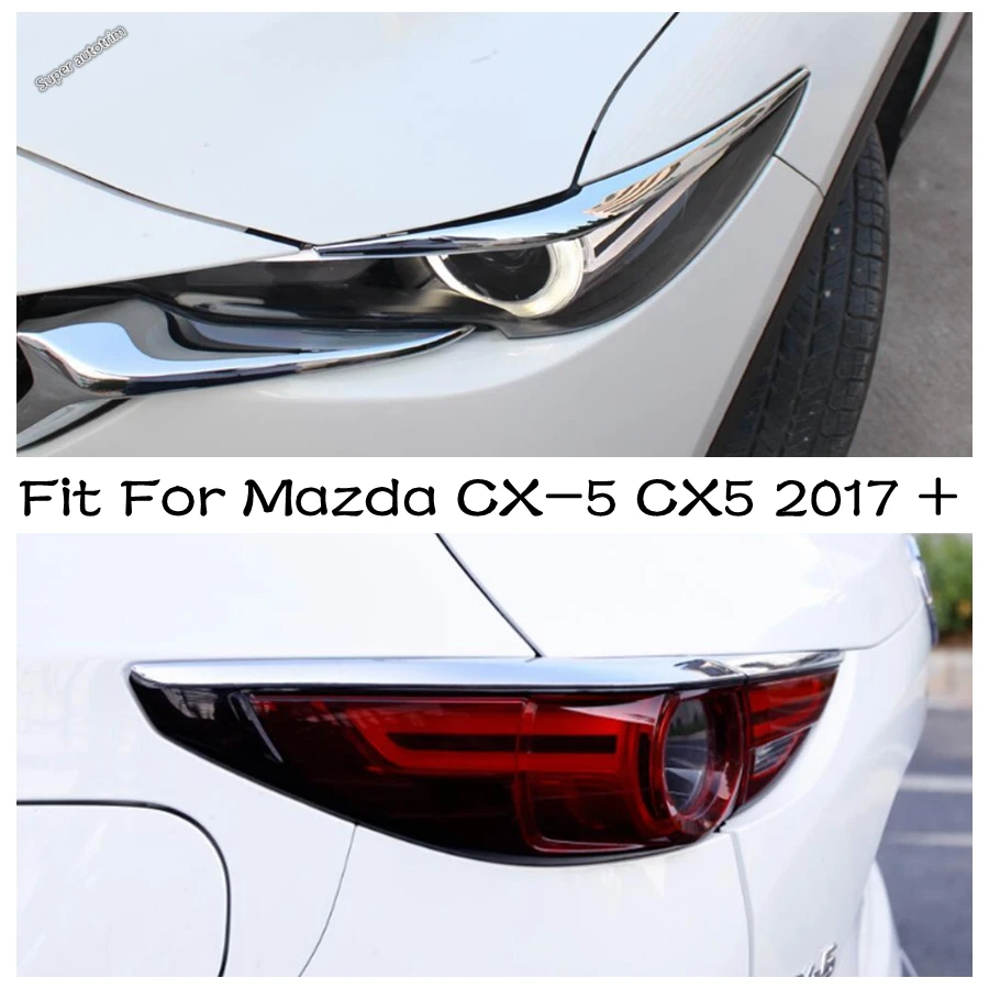 

Front Head Light Eyebrow Rear Lamp Eyelid Strip Decoration Cover Trim Accessories Exterior Fit For Mazda CX-5 CX5 2017 - 2021