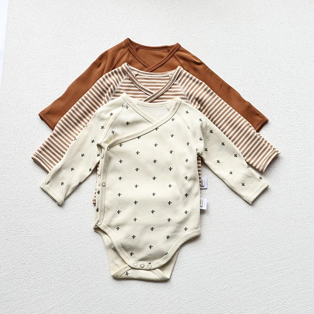 Cotton Newborn Baby Bodysuit Long Sleeve Onesie
