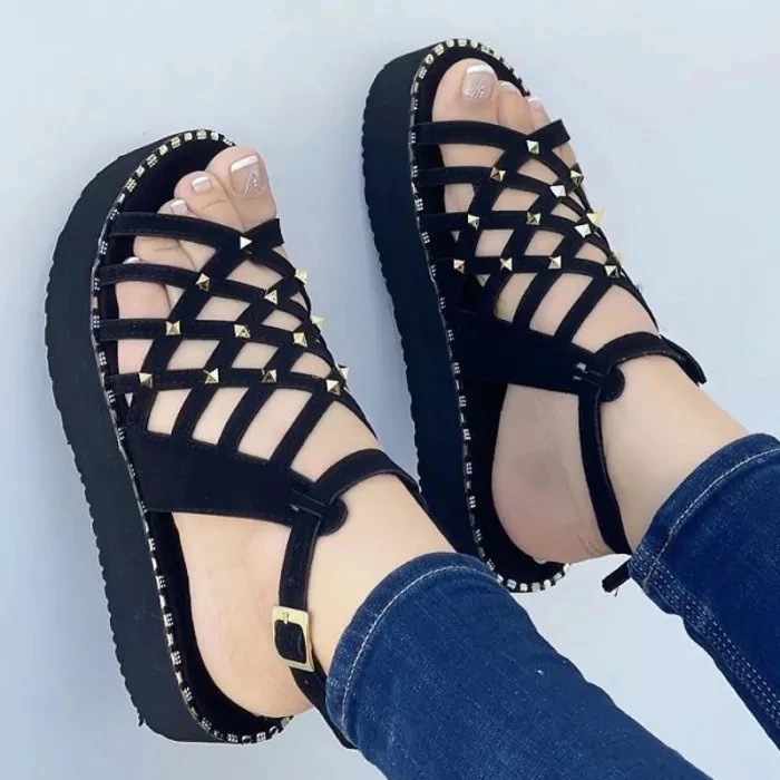 Sandalias romanas con para Mujer, Zapatos cómodos informales para la playa y el verano, - AliExpress