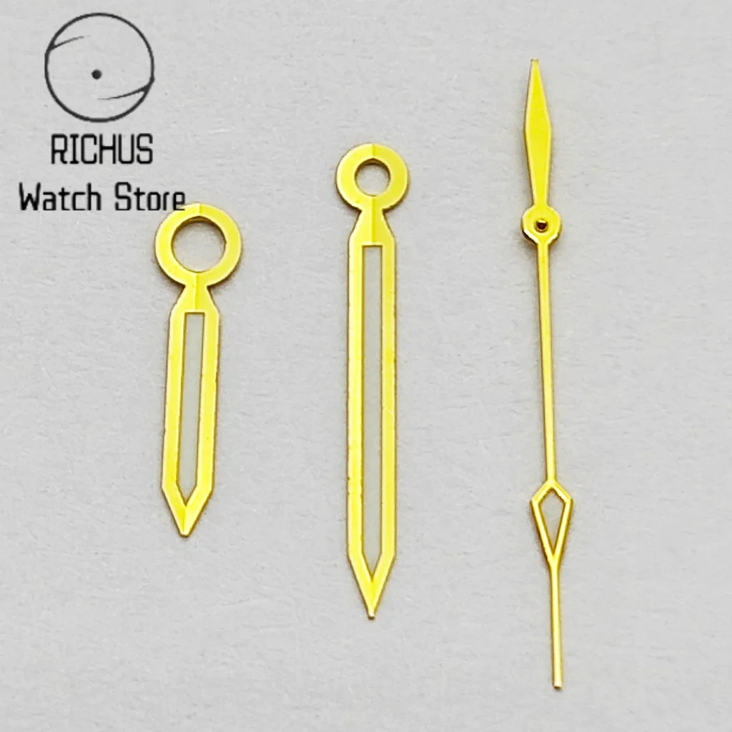 Elegant Luminous Watch Hands in Mixed Metallic Tones