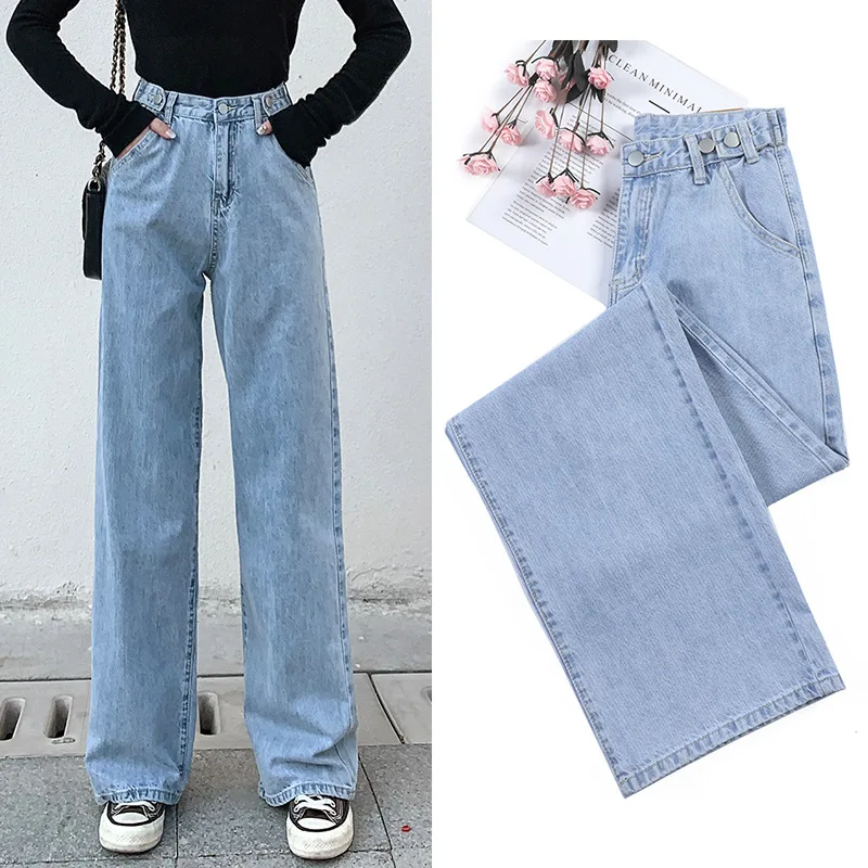 Calça Jeans Feminina De Cintura Alta, Peça Plus Size - Jeans - AliExpress