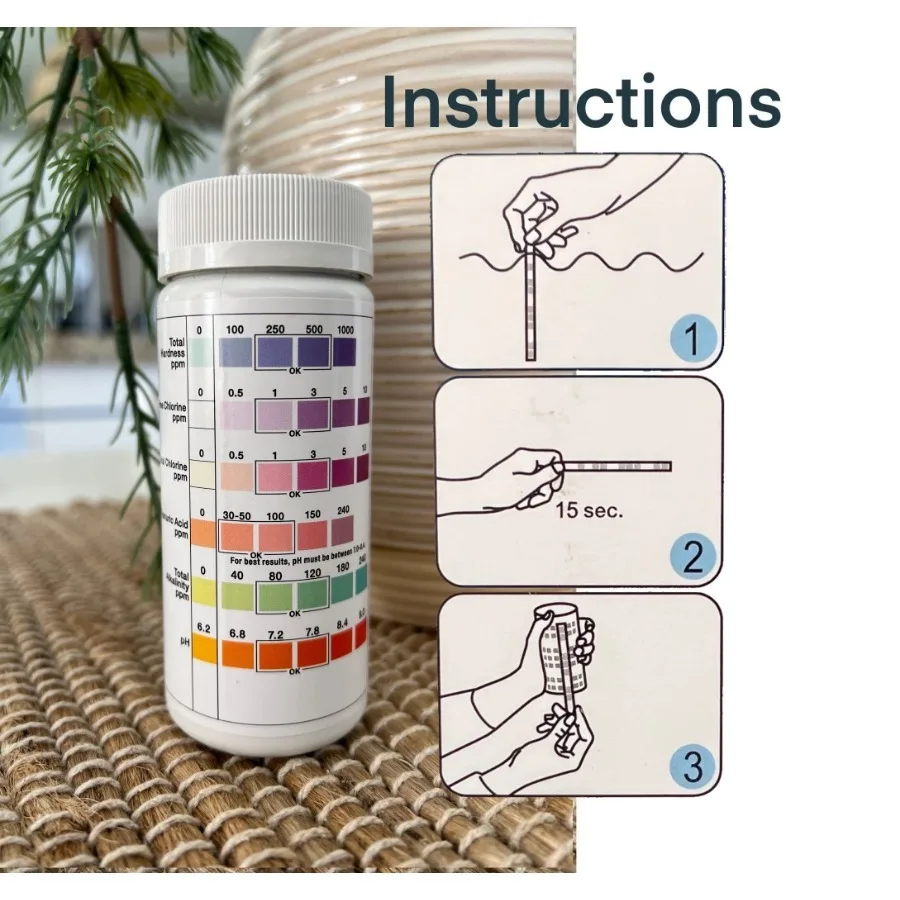 50pcs 6-IN-1 Aquarium Test Strips Fish Tank Test Kit Freshwater Saltwater Aquarium Water to Detect PH NO3 NO2 GH KH CI TCL