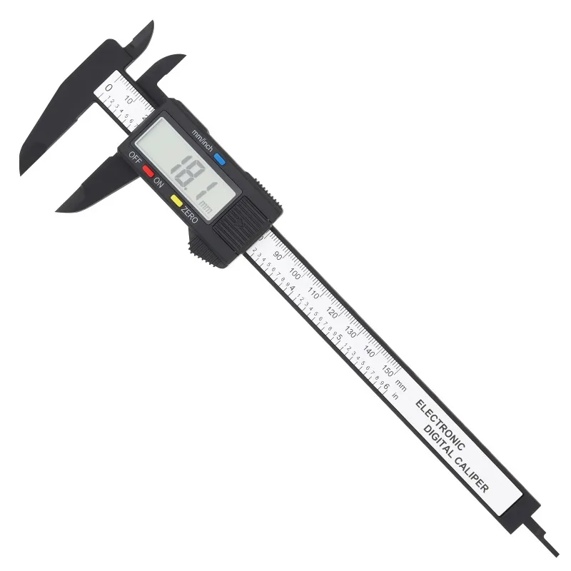 Digital Caliper LCD Display 150mm Electronic Digital Caliper Vernier Calipers Gauge Micrometer with Storage Box for Mechanical Component Measure