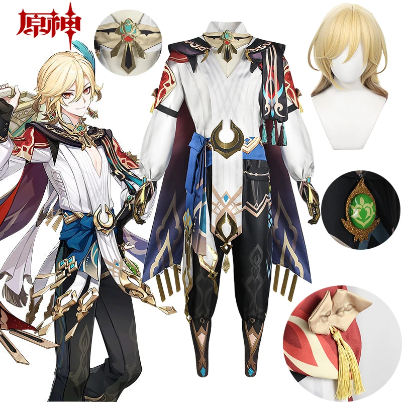 

Kaveh Cosplay Genshin Impact Costume Game Genshin Impact Clothes Pants Wig Halloween Kaveh Genshin Cosplay Costume for Men Women