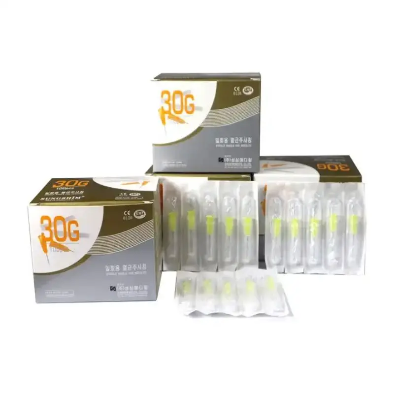 100/50pcs Painless small needle painless beauty ultrafine 30G *4mm , 30G *13mm , 30G * 25mm syringes Korean Needles Eyelid Tools