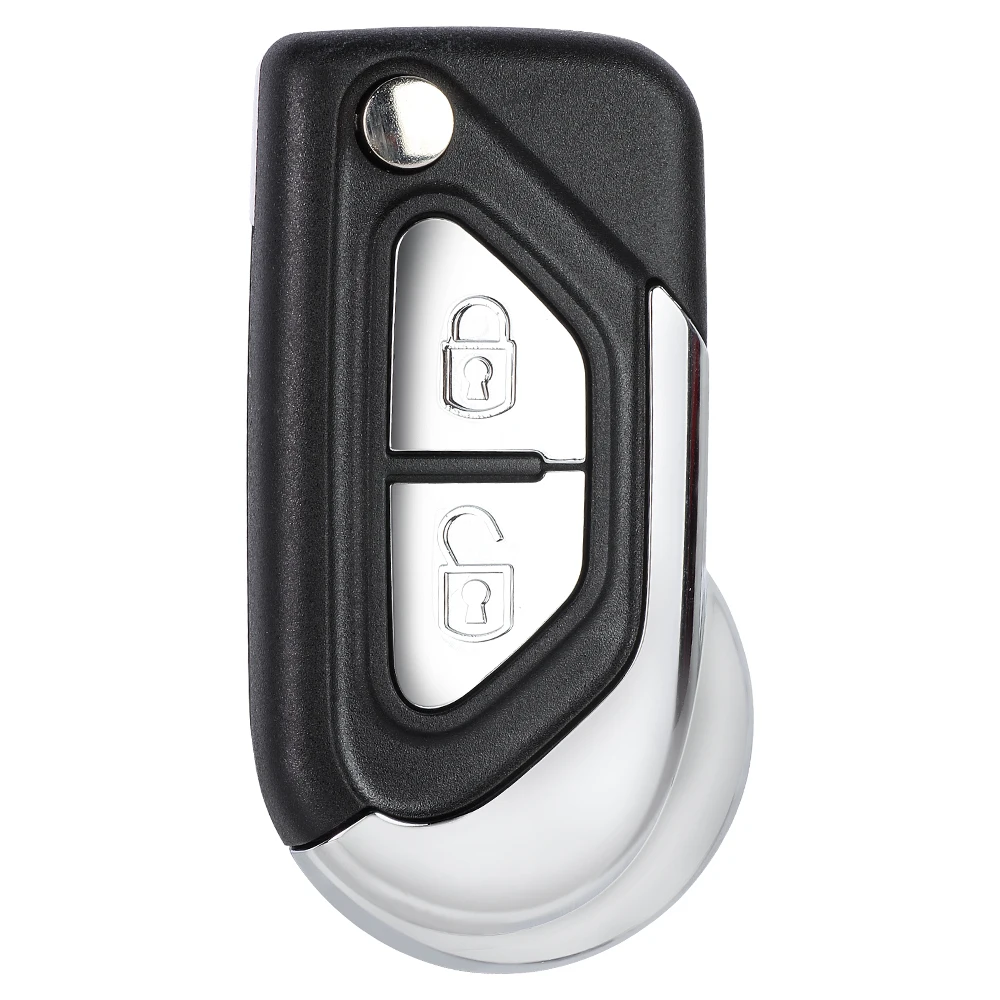 Key Case Car Key Shell Car Remote Key Car Key Key Shell KEYECU Replacement Flip Remote Car Key Shell Cover 2 Buttons HU83 Blade Fob Citroen C3 C5 DS3 2009 -