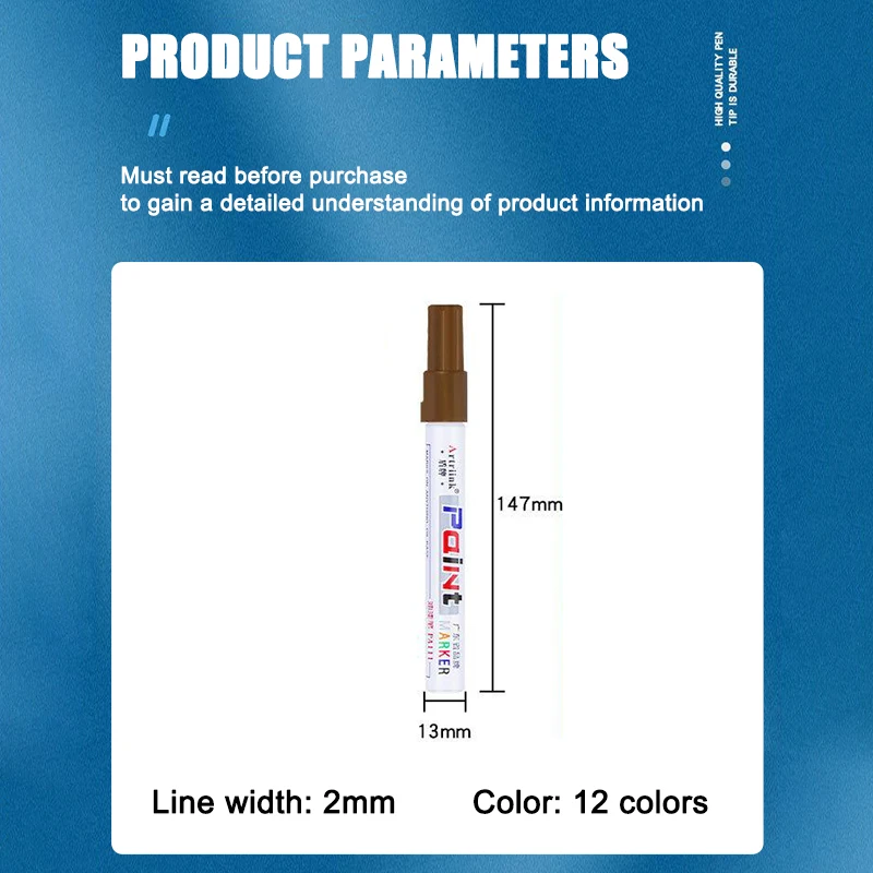 Badminton Racket Paint Pens Colorful Large Capacity Waterproof Non-Fading Repair Paint