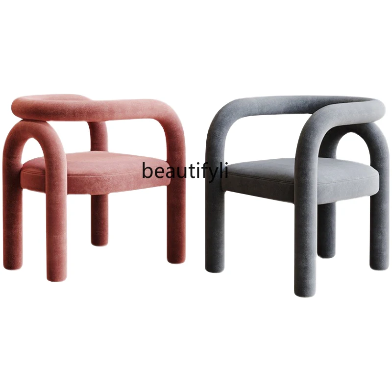 

Modern Light Luxury Nordic Balcony Chair Living Room Lazy Armchair Small Apartment Bedroom Single Popular Stool furniture