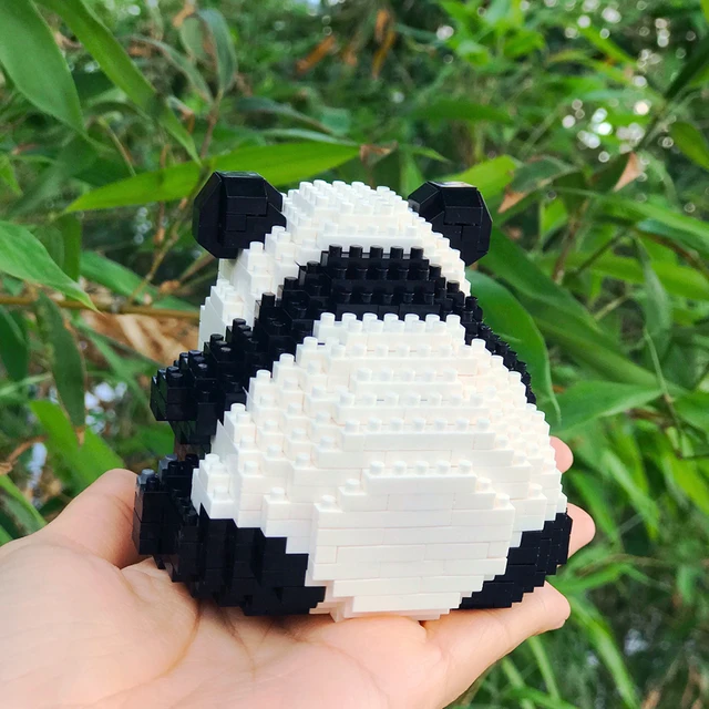 Kawaii Panda Series Micro Particle Building Block Creative Cute Animal DIY Assembled Models Bricks Toys For Kids Birthday Gifts 5