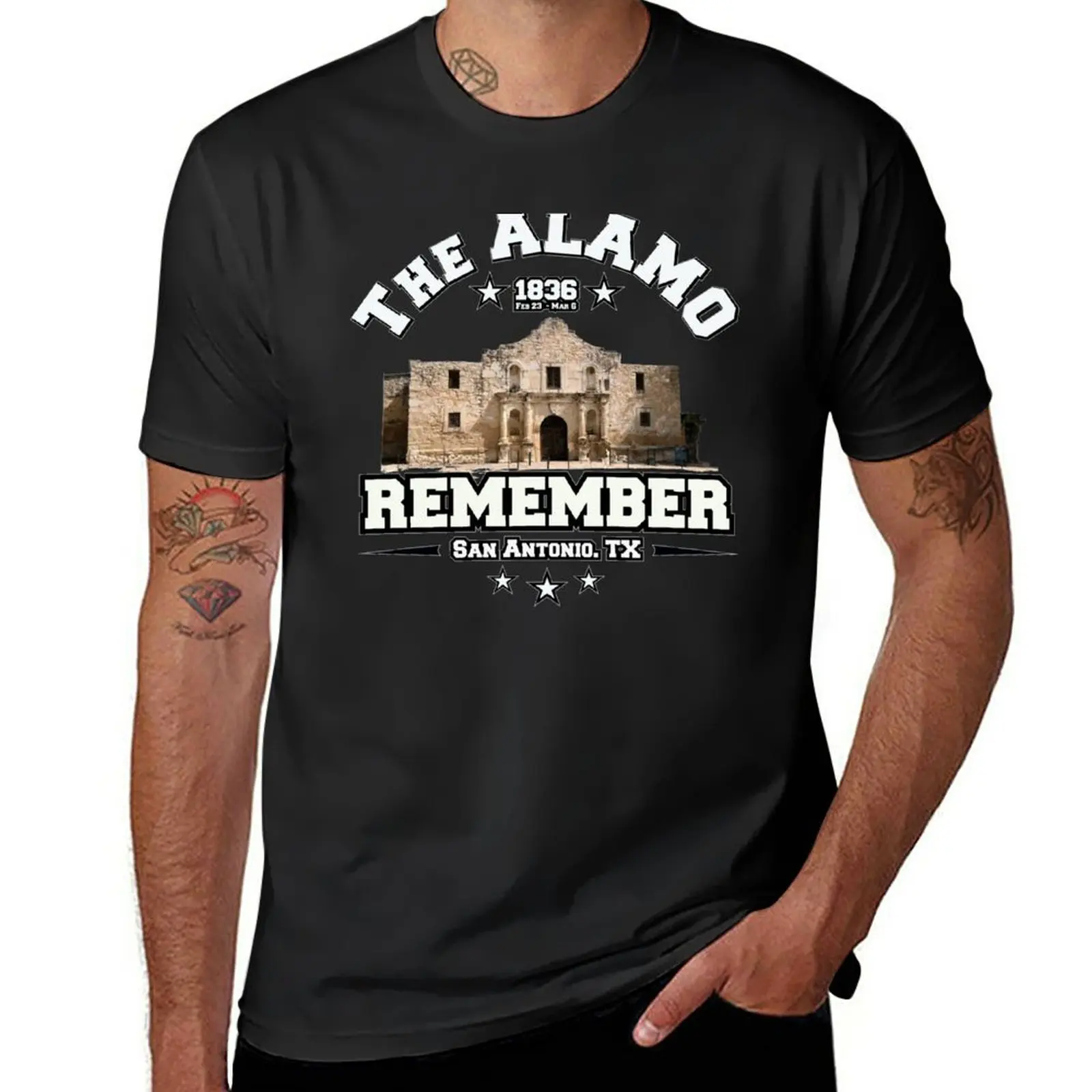 

New Remember The Alamo San Antonio Texas T-Shirt heavyweight t shirts plus size tops mens t shirt graphic