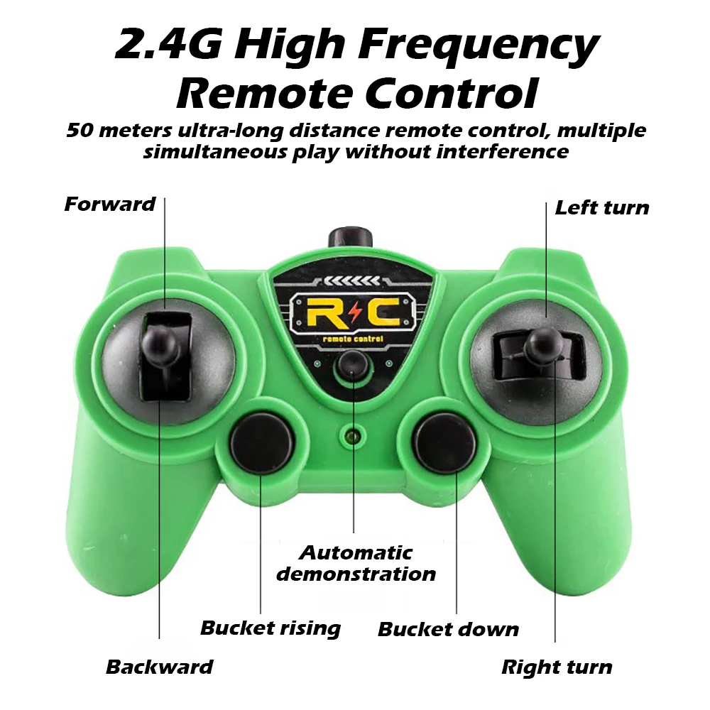 1:24 RC Truck Garbage Car Heavy Tractor Model Engineering Car Radio Controlled Sanitation Eletric Vehicle Toys for Boys Gift rc cars,rc trucks,rc construction toy