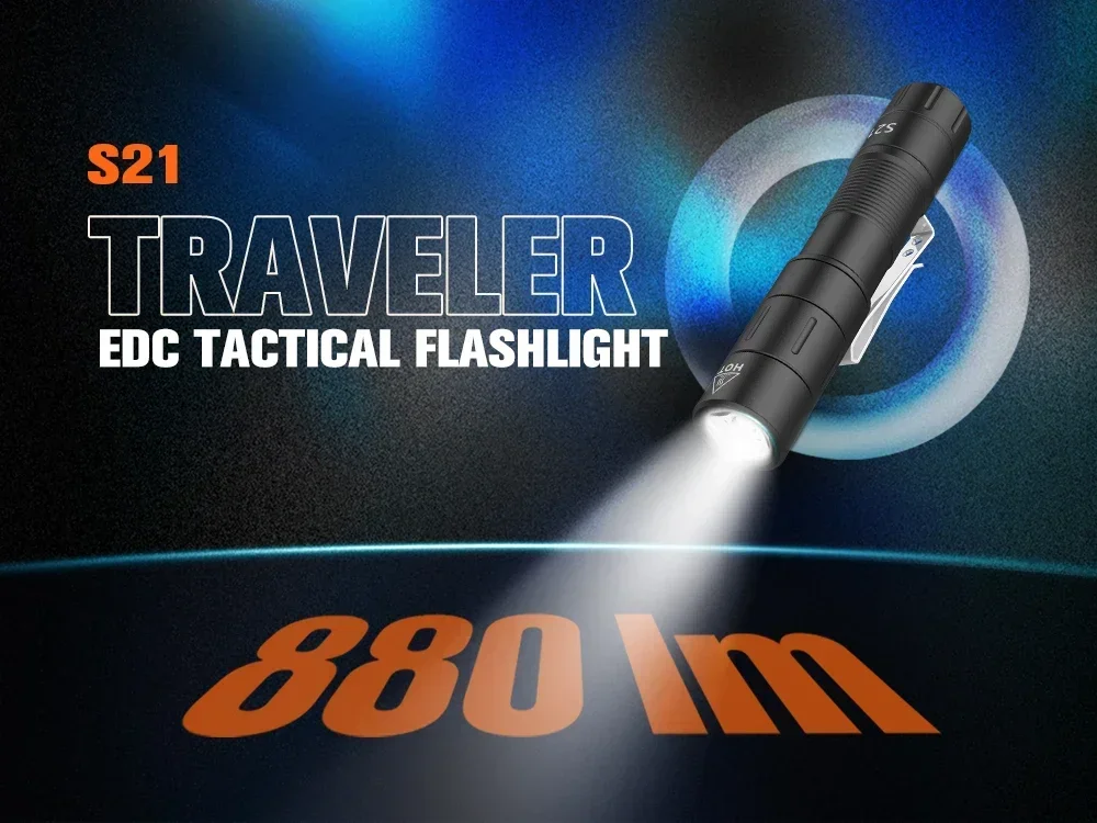 Description Picture 2 of itemBALDR S21 Grey EDC Tactical Flashlight USB Rechargeable Pocket Torch with Tail Magnetic Emergency Camping Lantern 14500 Battery