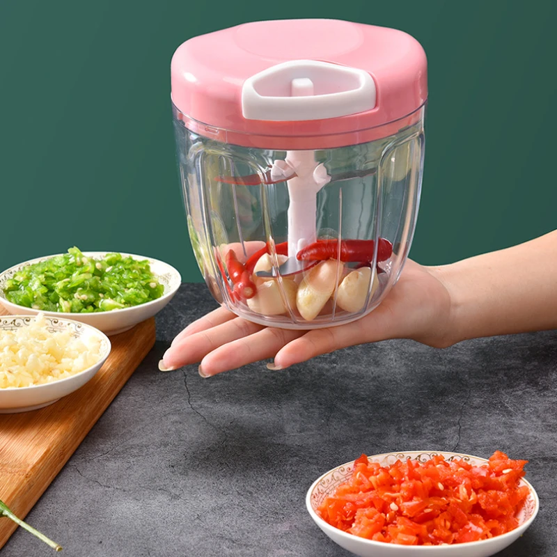 Multi-function Garlic Grinding Chopper 900ML Manual Garlic Masher Food Vegetables Cutter Meat Grinders Kitchen Cooking Gadgets