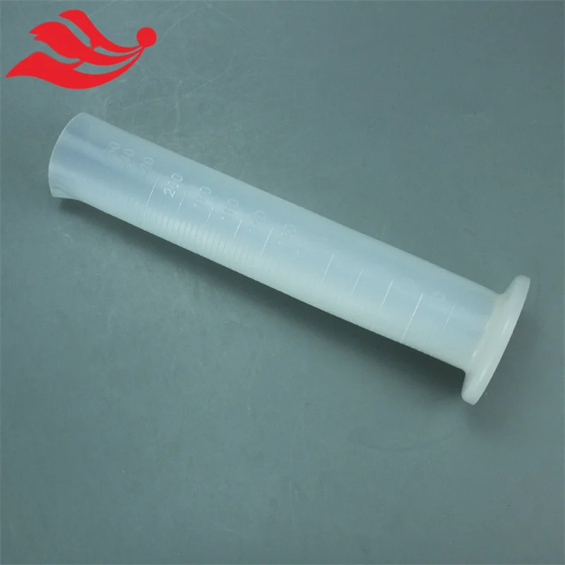 PFA Graduated Cylinder 200ml, Low Background, Visible for Liquid Reagents Volume