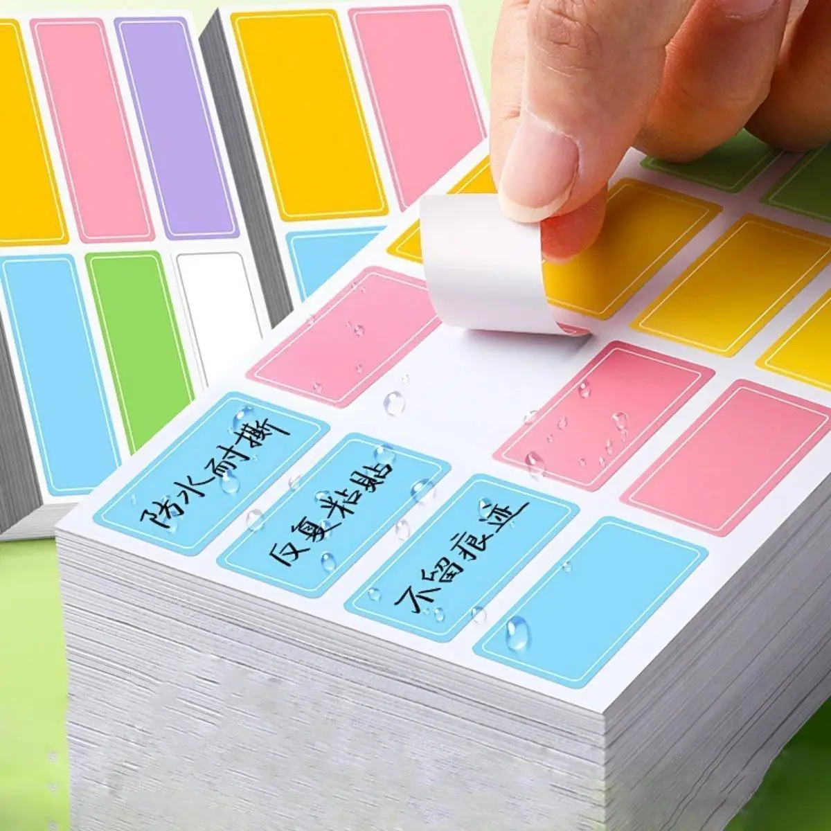 10 Sheet Waterproof Self Adhesive Label Assorted Stickers Removable Label Stickers Name Tag Bottle File Document School Supplies 2