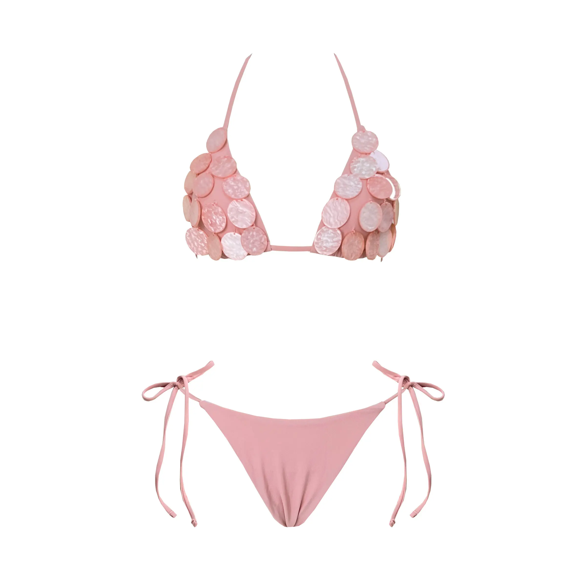 3 Pcs Shell Swimsuit Bikini with Skirt Swimwear Swimsuit Women Separates Push Up Swimwear Swimsuit Bathing Suit 5