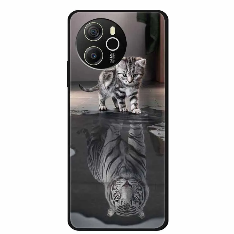 Black Silicone Soft Back Protective Case Cover
