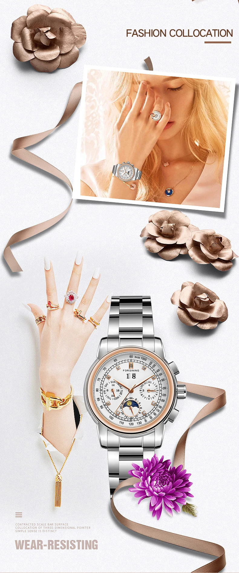 Stylish Moon Phase Watch