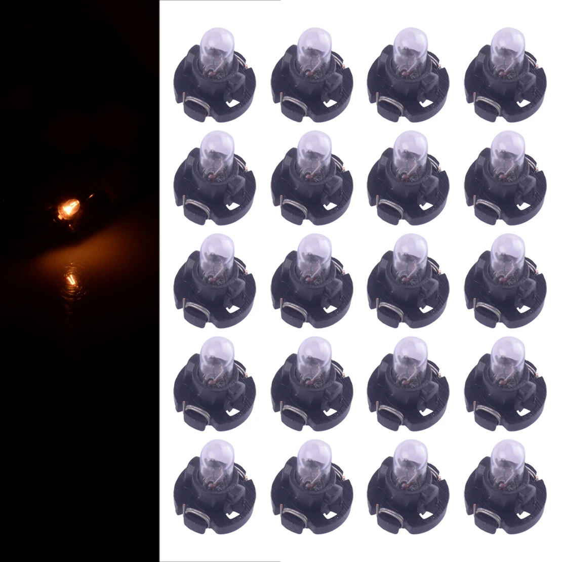 20 Pz/Set T3 Wedge Car Dash Instrument A/C Interruttore Di Controllo Del Riscaldatore Del Clima Lampadina 12V