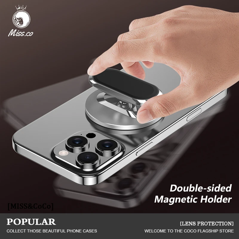 Outdoor Gym Stand: Double-Sided Magnetic Phone Holder & Travel Selfie Bracket