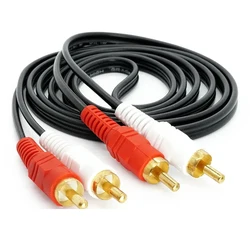 Enhanced Dual RCA Audio Cable - Red & White AV Line for Versatile Audio Connections (2RCA to 2RCA)