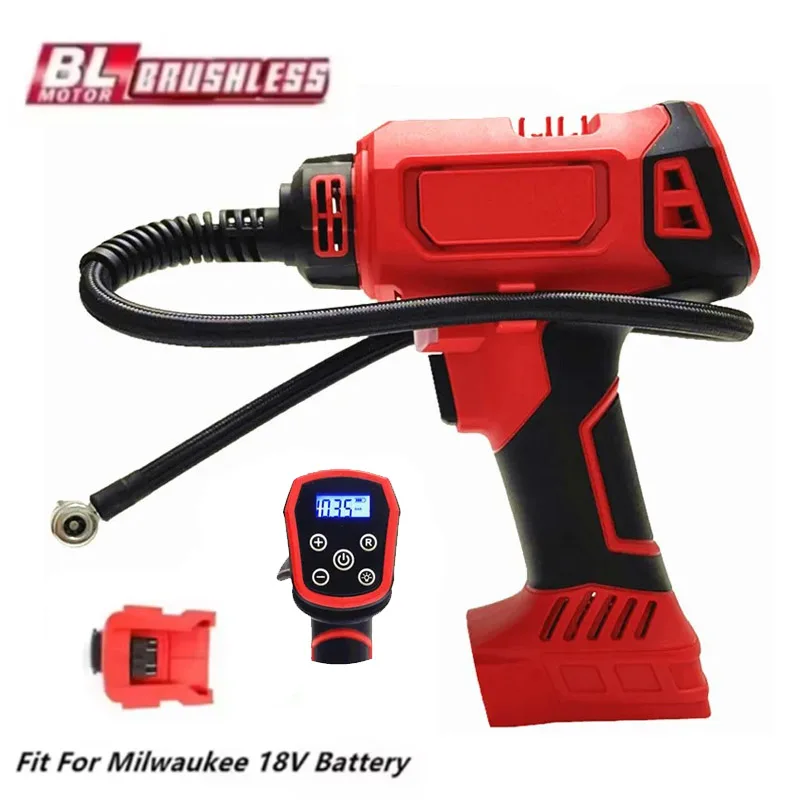 Pompe à air électrique sans fil pour batterie Milwaukee 18V, gonfleur automatique de voiture, compresseur d'air, outils électriques, déterminer