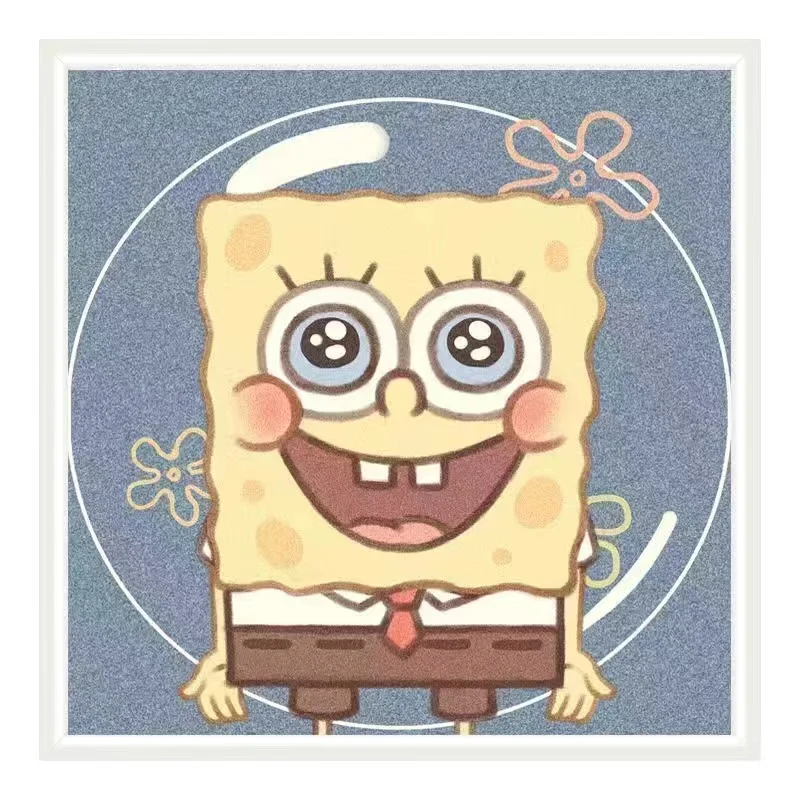 SpongeBob Diamond Painting Children's Handmade Cartoon 5D Paint By Diamonds  Patrick Cross Stitch Kits Art Anime Painting Framed - AliExpress