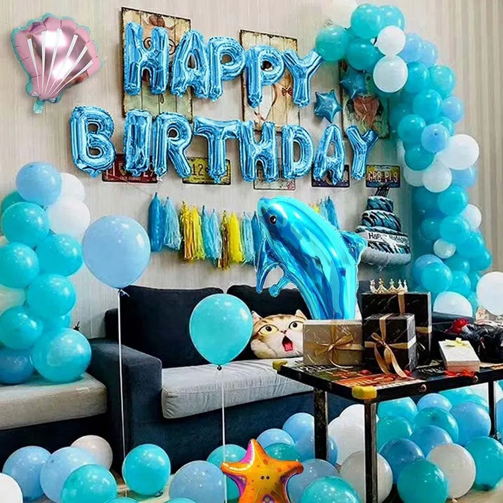 1 2 3 Year Boy Girl Birthday Decorations Ocean Theme Birthday