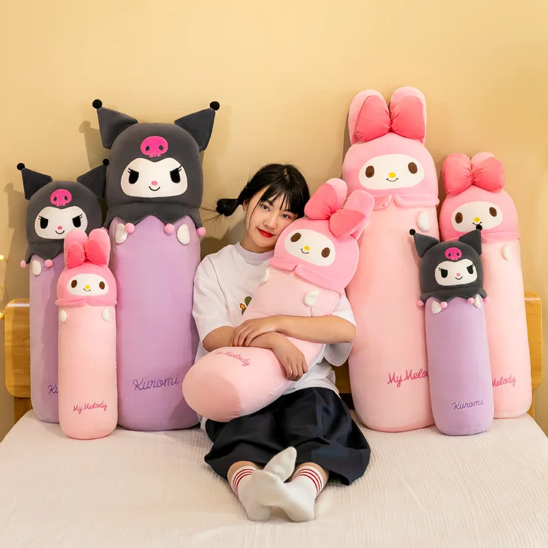 

Sanrio Melody Kuromi Cinnamoroll Длинная Подушка плюшевая игрушка Kawaii мягкая удобная подушка японские Мультяшные Детские девушки подарок для сна