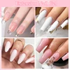 MEET ACROSS 7ML Milky White Quick Extension Gel Nail Polish Nails Gold Foils Effect Semi-permanent nail polish UV Gel Nail Art 3