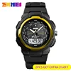 SKMEI 1454 Man Military Watches Men PU Strap Wristwatch Quartz Watches Double Clock Men Watch Outdoor Sports Electronic Watch 2
