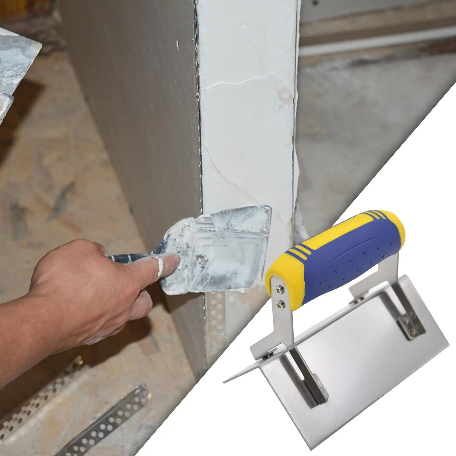 Set De 4 Outils à Main En Acier Inox Pour Rainurer Et Finir Le Béton | Finition Lisse, Poignée Ergonomique