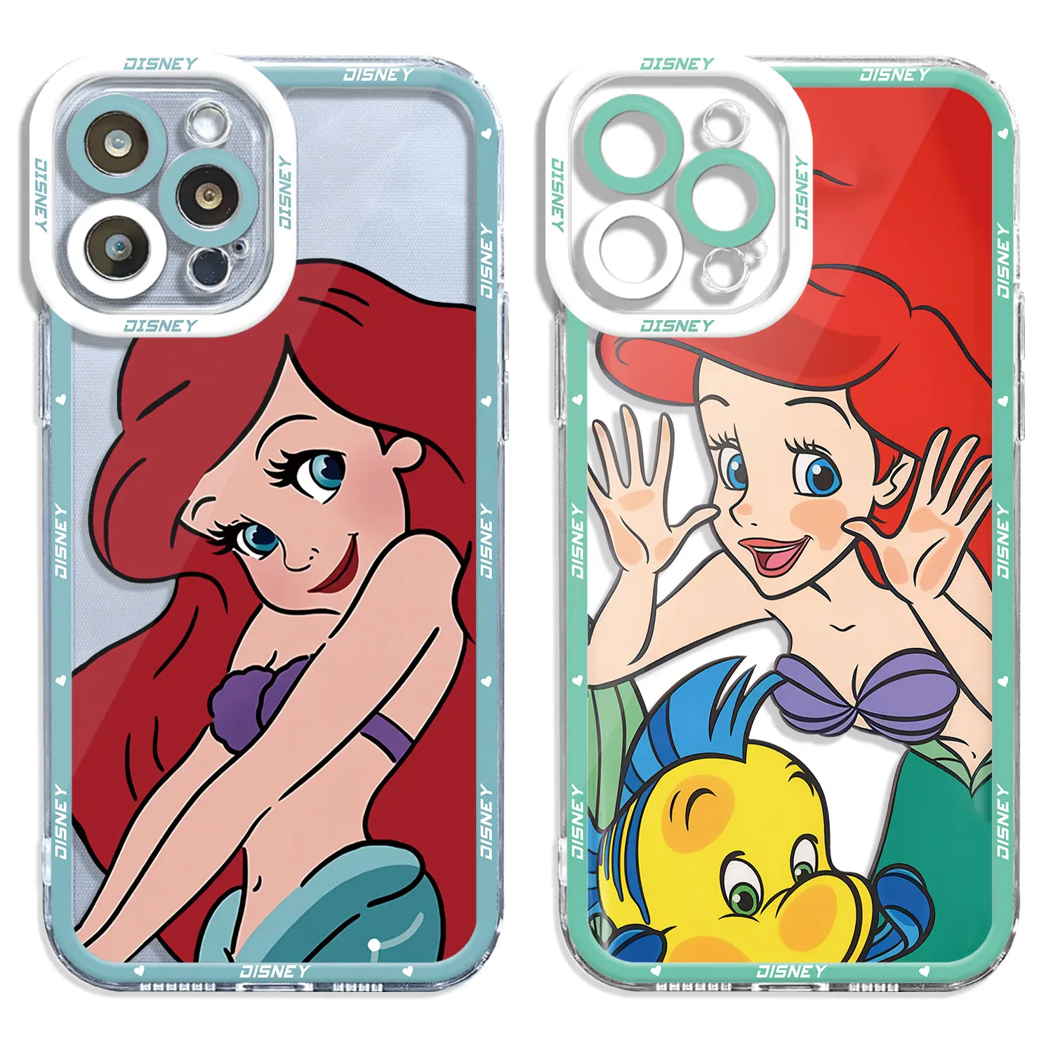 Custodia Per Telefono Disney Ariel Princess Per Samsung Galaxy Note 10 Plus S10 S23 Ultra S20 Plus S22 Plus S21 S20Fe Cover In Silicone Trasparente