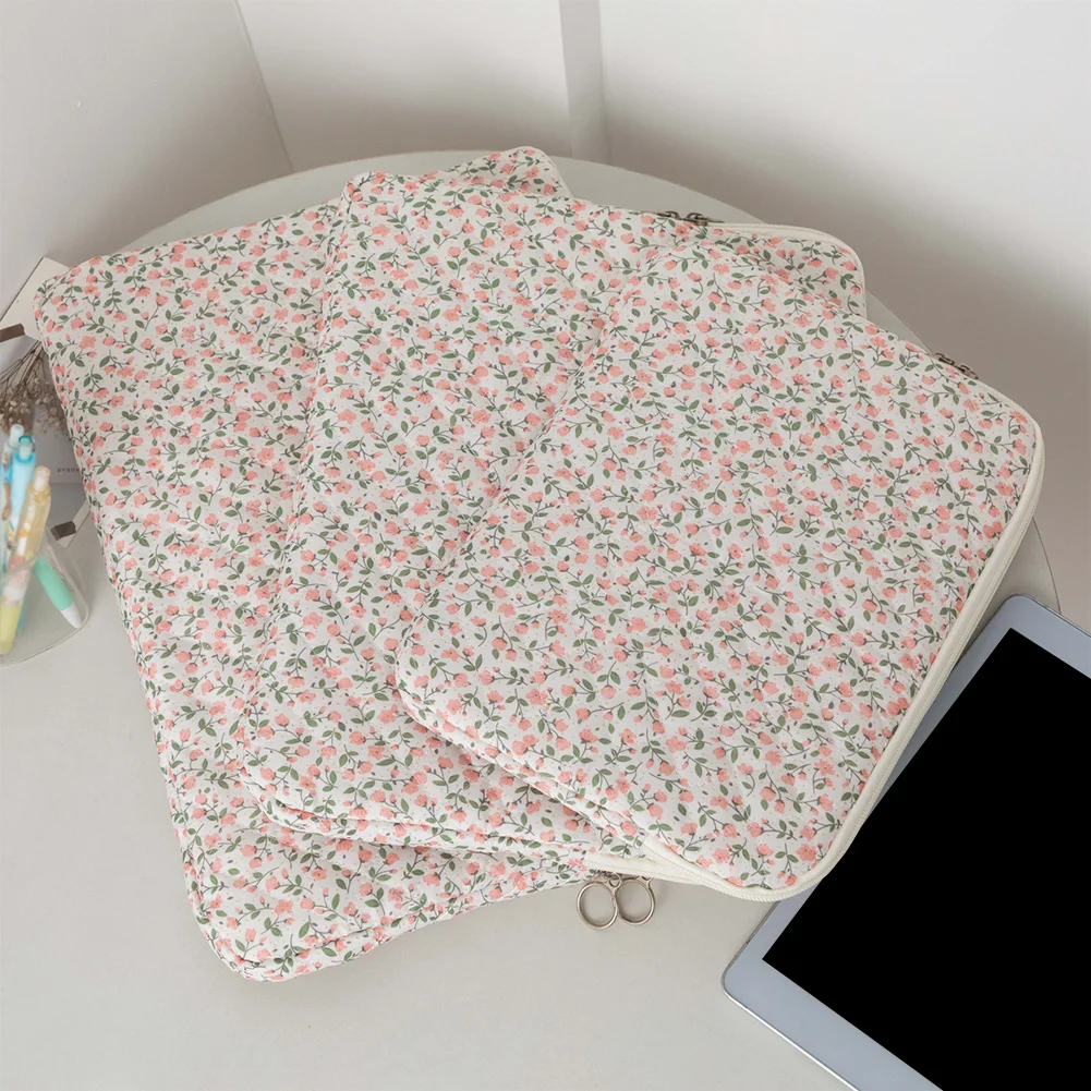 Floral Quilted Laptop Sleeve - Stylish Protective Case