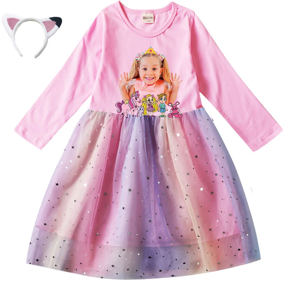 

Love Diana and Roma Dress Kids Long Sleeve Outfits Baby Girls Casual Dresses Toddler Girl Fancy Boutique Wedding Party Vestidos