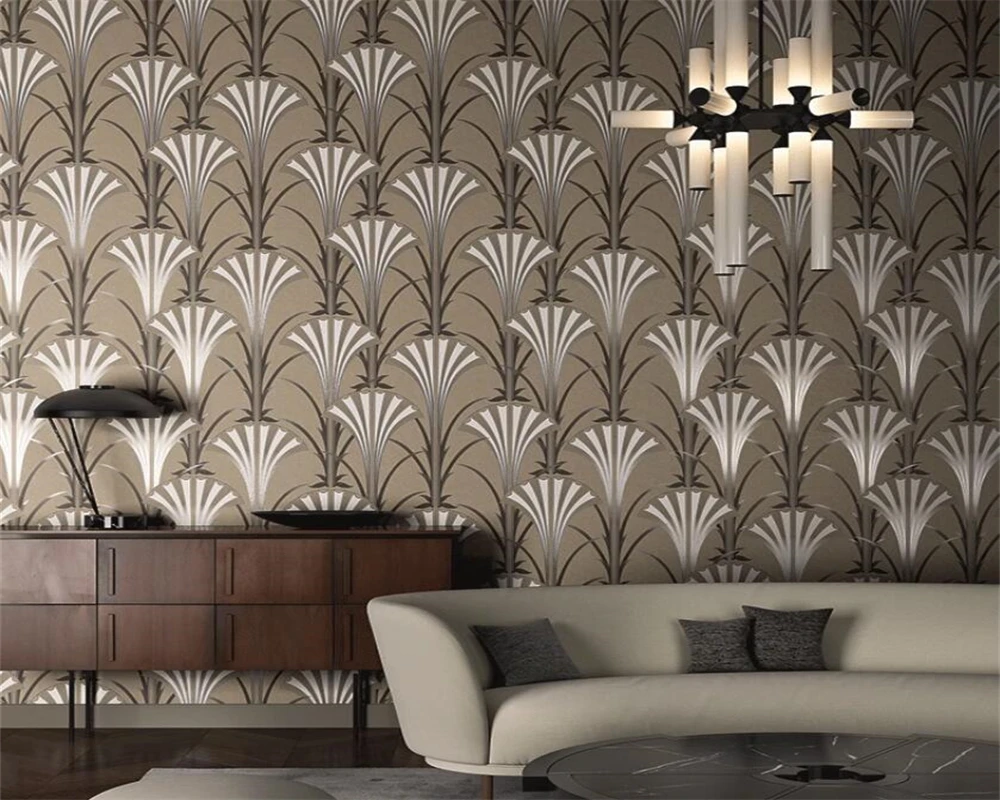 Beibehang-personalizado Geométrico Fan Shaped Wallpaper Decoração Moderna para Quarto Sala de Estar Cultivo Novo