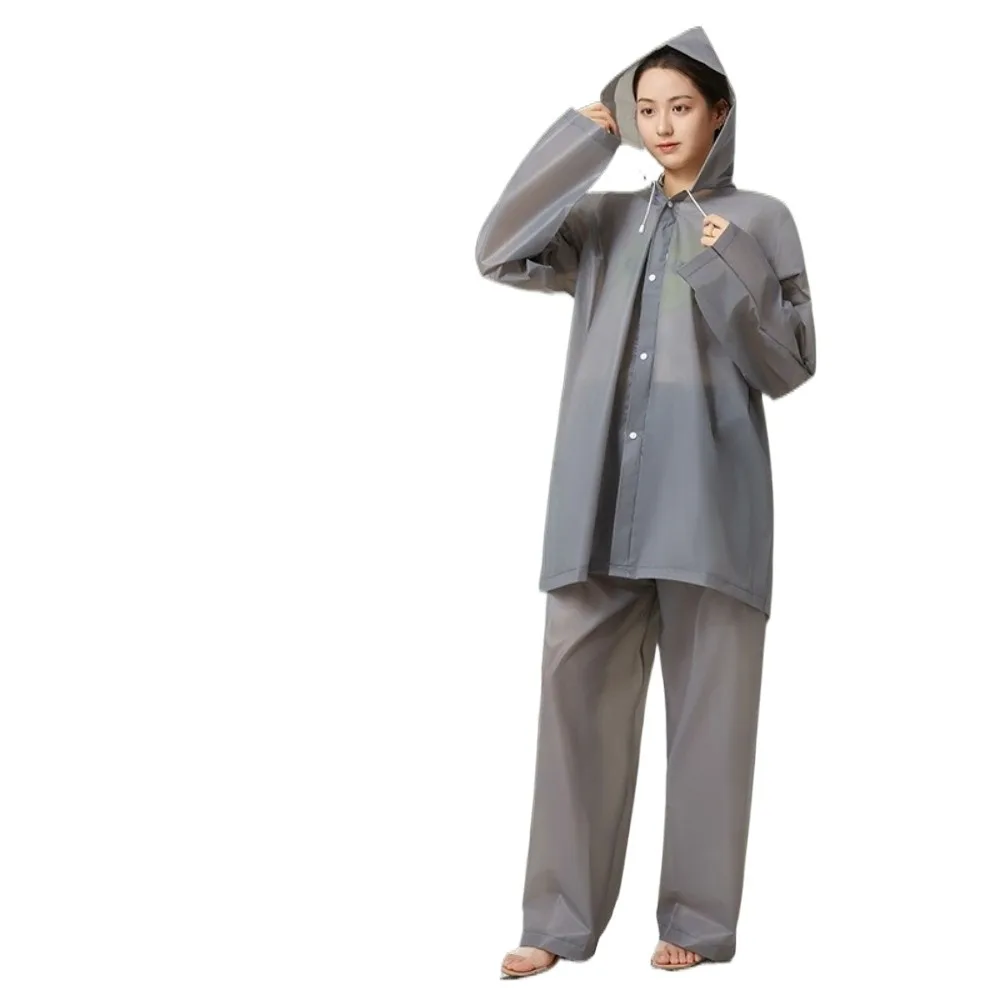Portable Eva Raincoat Set Durable Full Coverage Split Raincoat Windproof Adjustable Cycling Raincoat Outdoor Rain Cover