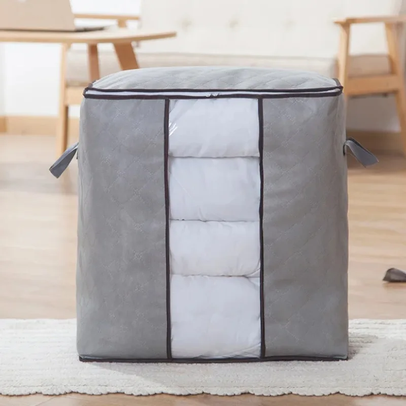 Non-woven Portable Clothes Storage Bag Organizer Folding Closet Organizer for Pillow Quilt Blanket Bedding 5