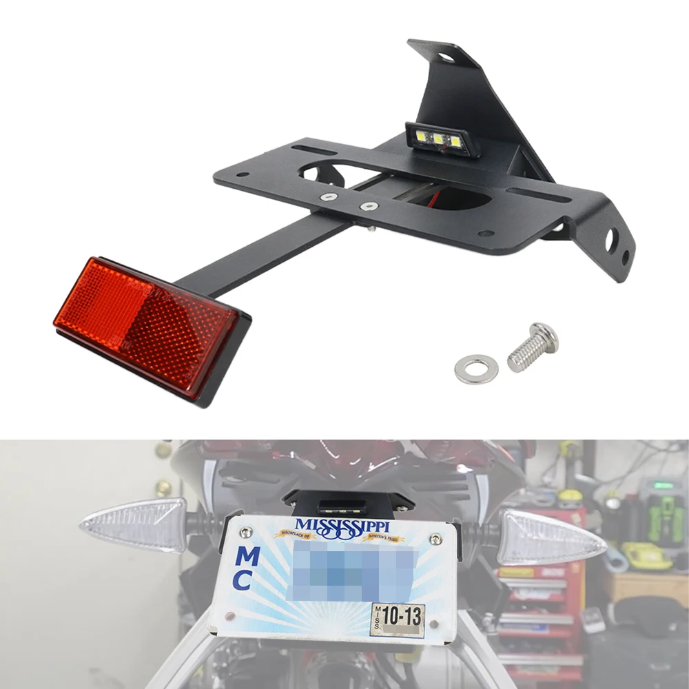 License Plate Holder Bracket Frame Tail Tidy Fender Eliminator Fit For ...