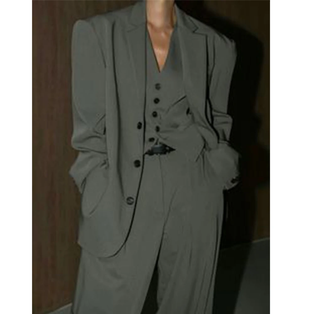 Three Piece Women's Suit Solid Color Casual Business Single Breasted Suit Elegant and Pretty Women's Dresses Groups of Pant Sets