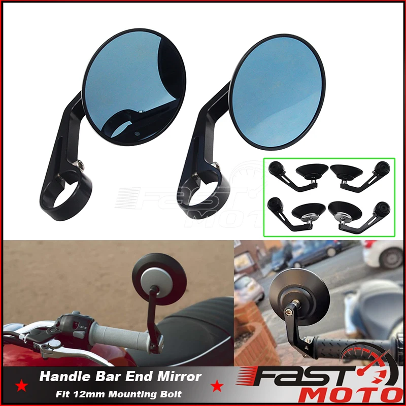 

Round CNC Aluminum Motorcycle Handle Bar End Rear View Side Mirrors For BMW S1000R S1000RR R NineT 9T R9T Scrambler Rearview